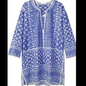 Isabel Marant Etoile, Blue Batik Tunic Top, Size S